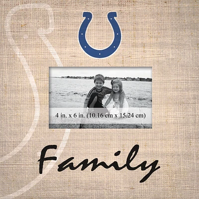 Indianapolis Colts 10'' x 10'' Burlap Pattern Frame