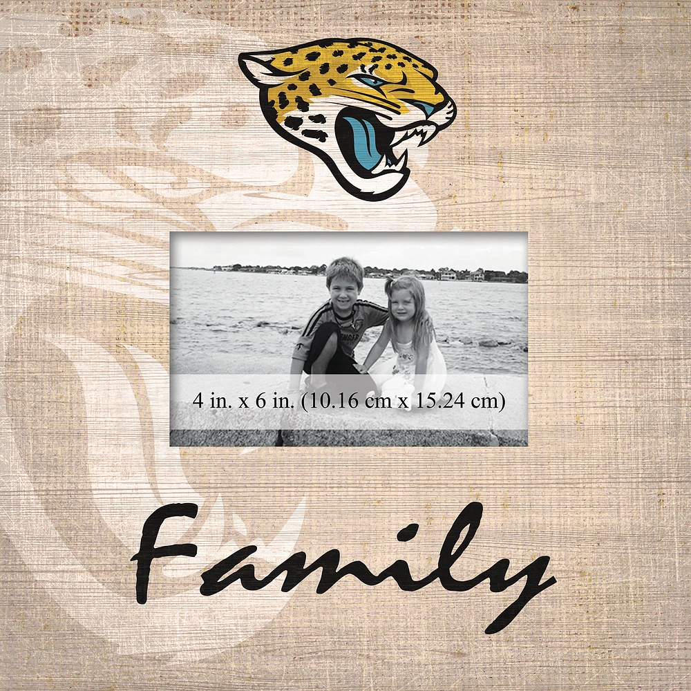 Jacksonville Jaguars 10'' x 10'' Burlap Pattern Frame