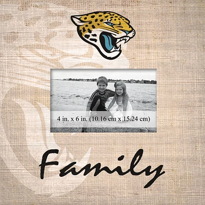 Jacksonville Jaguars 10'' x 10'' Burlap Pattern Frame