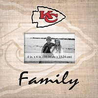 Kansas City Chiefs 10'' x 10'' Burlap Pattern Frame