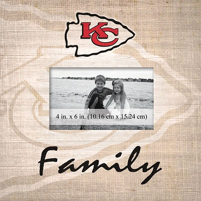 Kansas City Chiefs 10'' x 10'' Burlap Pattern Frame