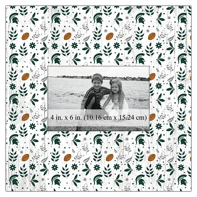 Michigan State Spartans 10'' x 10'' Floral Pattern Frame