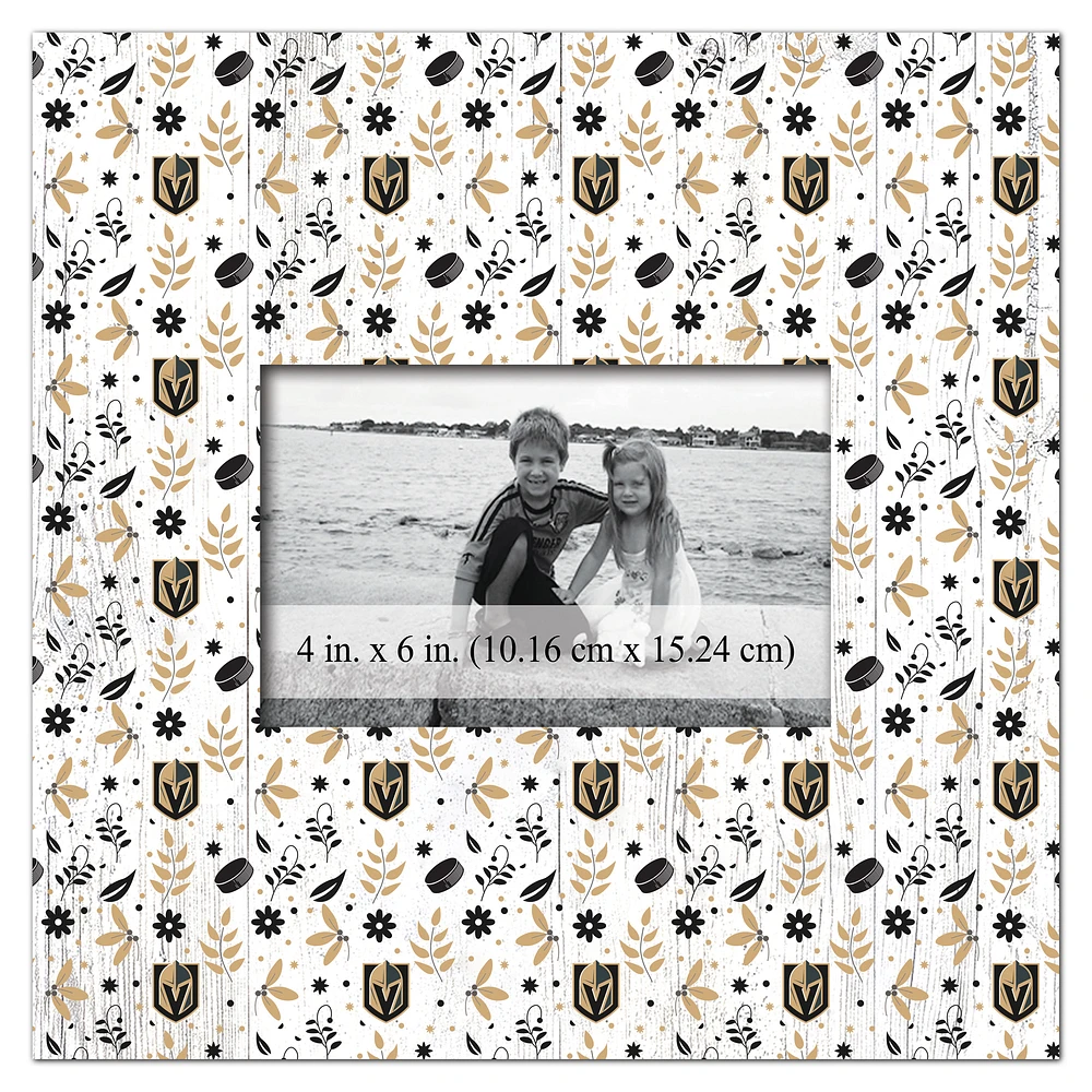 Vegas Golden Knights 10'' x 10'' Floral Pattern Frame