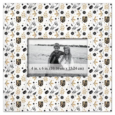 Vegas Golden Knights 10'' x 10'' Floral Pattern Frame