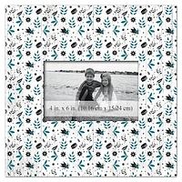 San Jose Sharks 10'' x 10'' Floral Pattern Frame