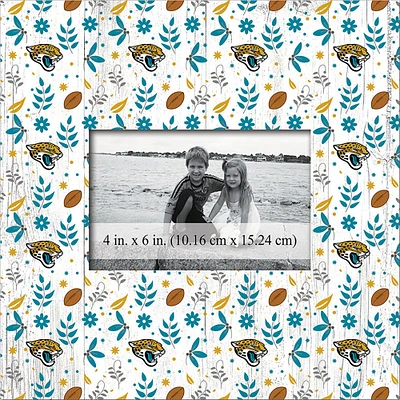 Jacksonville Jaguars 10'' x 10'' Floral Pattern Frame