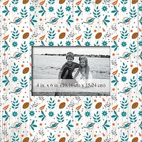 Miami Dolphins 10'' x 10'' Floral Pattern Frame