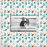 Miami Dolphins 10'' x 10'' Floral Pattern Frame