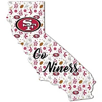 San Francisco 49ers 12'' Floral State Sign