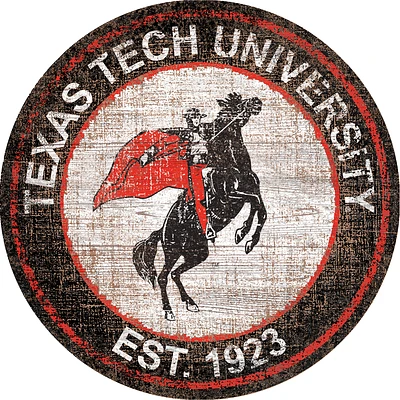 Texas Tech Red Raiders 24'' Round Heritage Logo Sign