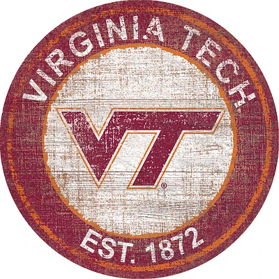 Virginia Tech Hokies 24'' Round Heritage Logo Sign