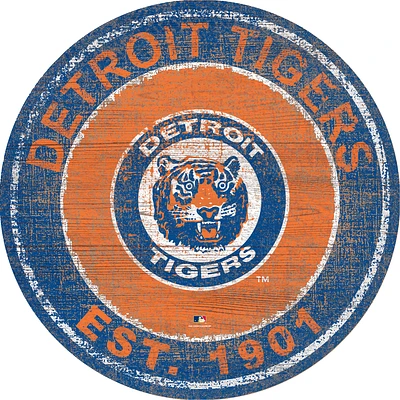 Detroit Tigers 24'' Round Heritage Logo Sign