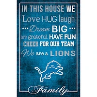 Detroit Lions 17'' x 26'' In This House Sign