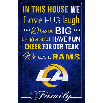 Los Angeles Rams 17'' x 26'' In This House Sign