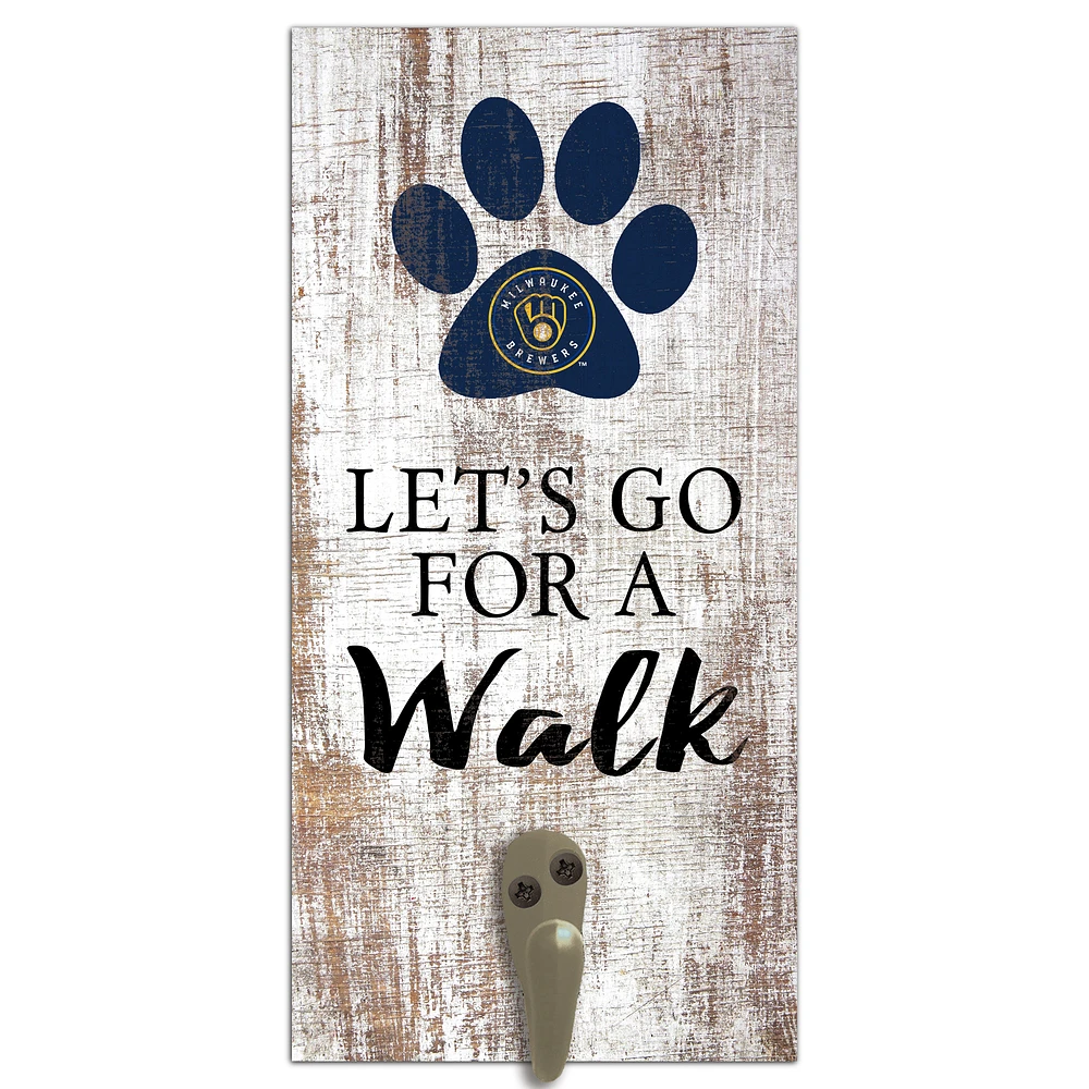 Milwaukee Brewers 6'' x 12'' Leash Holder Sign