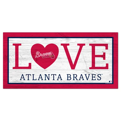 Atlanta Braves 6'' x 12'' Team Love Sign