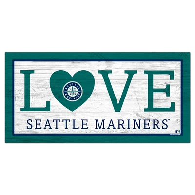 Seattle Mariners 6'' x 12'' Team Love Sign