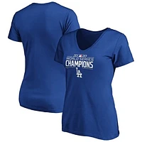 Women's Fanatics Royal Los Angeles Dodgers 2020 World Series Champions Logo V-Neck T-Shirt