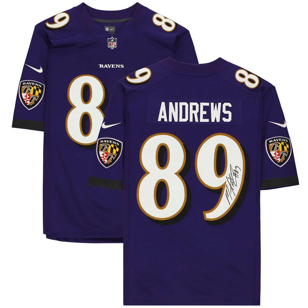 Mark Andrews Baltimore Ravens Autographed Nike Purple Limited Jersey