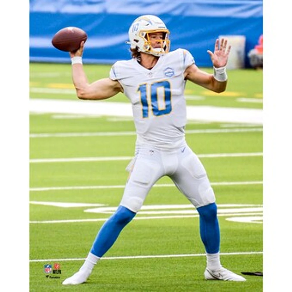 Justin Herbert Los Angeles Chargers Unsigned Throwing Photograph