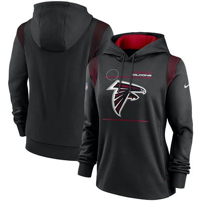 Women's Nike Black Atlanta Falcons Sideline Performance Pullover Hoodie