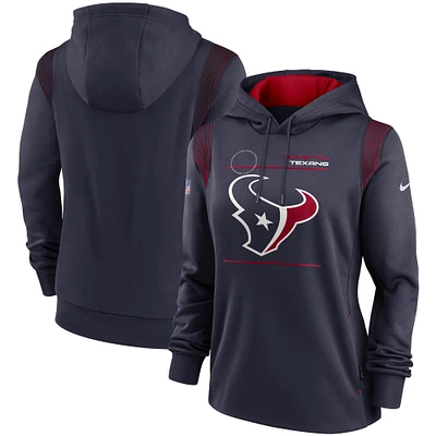 Women's Nike Navy Houston Texans Sideline Performance Pullover Hoodie