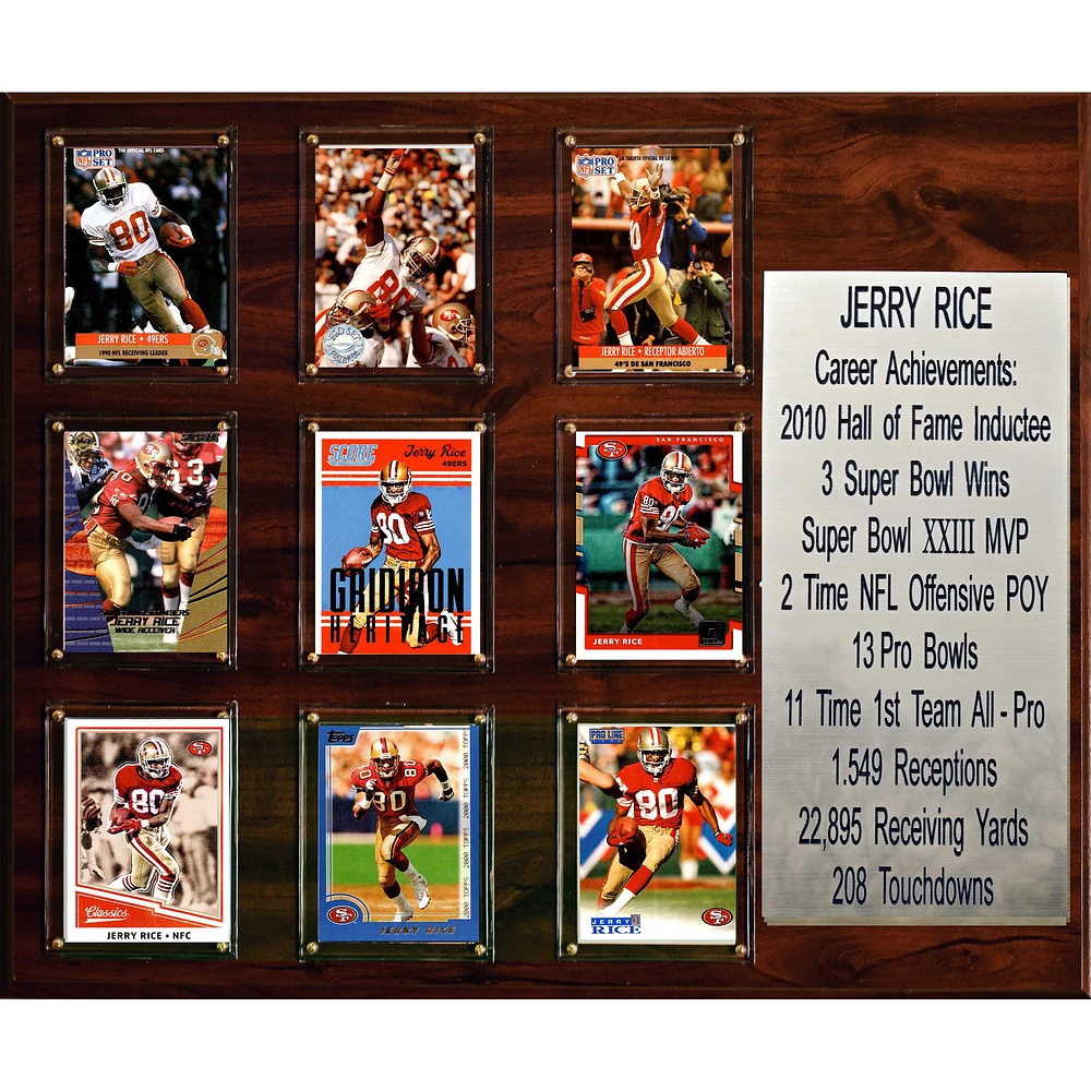 Jerry Rice San Francisco 49ers 15'' x 18'' Plaque