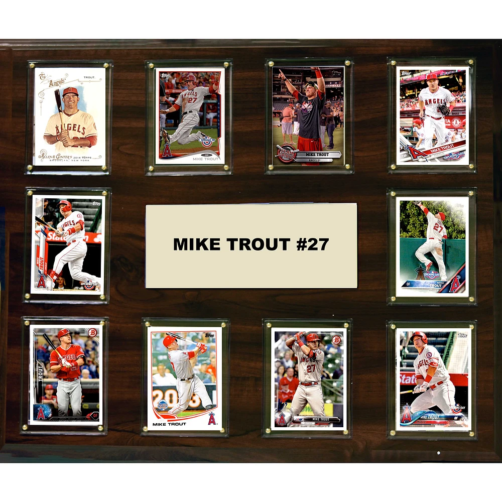 Mike Trout Los Angeles Angels 15'' x 18'' Plaque