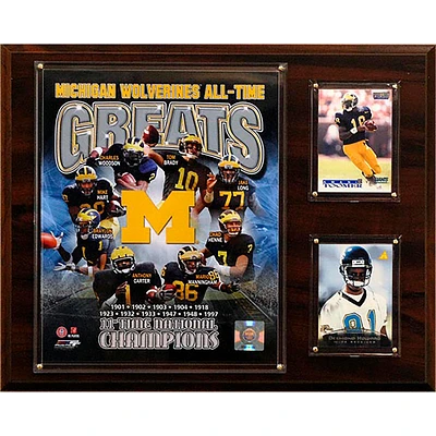 Michigan Wolverines 12'' x 15'' All-Time Greats Team Plaque