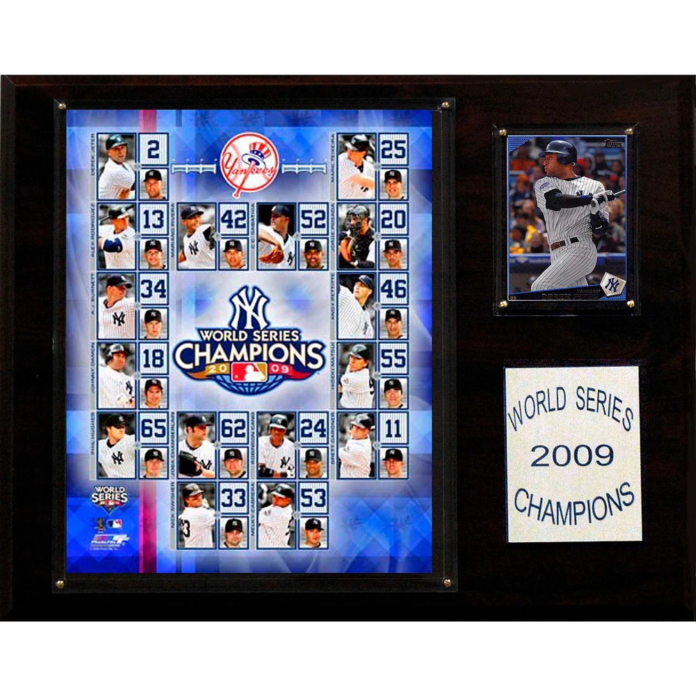 New York Yankees 2009 World Series Champions 12'' x 15'' Plaque