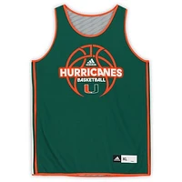 Miami Hurricanes Team-Issued #35 Green Reversible Jersey from the Basketball Program