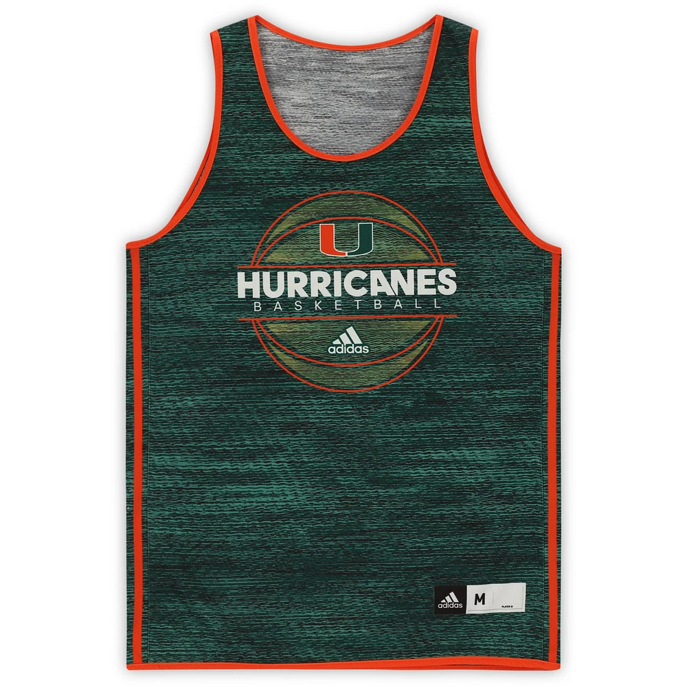 Miami Hurricanes Team-Issued #12 Forest Green Reversible Jersey from the Basketball Program - Size M