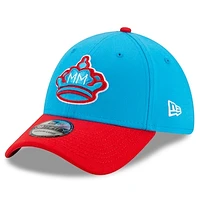 Men's New Era Blue/Red Miami Marlins 2021 City Connect 39THIRTY Flex Hat