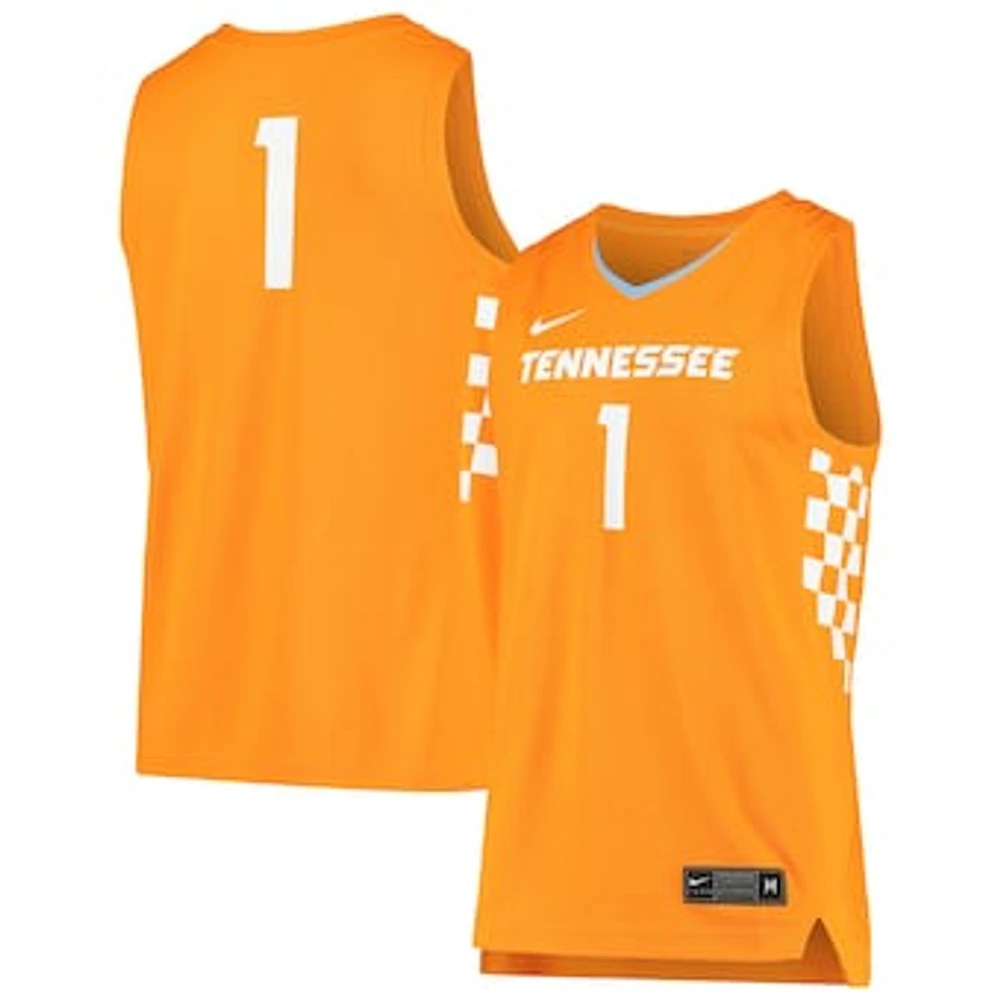 Unisex Nike #1 Tennessee Orange Volunteers Replica Basketball Jersey