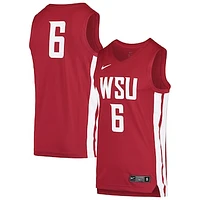 Men's Nike #6 Crimson Washington State Cougars Replica Basketball Jersey