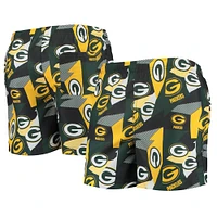 Men's FOCO Green/Gold Green Bay Packers Geo Print Swim Trunks