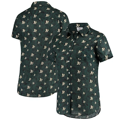 Women's FOCO Green Oakland Athletics Floral Button Up Shirt