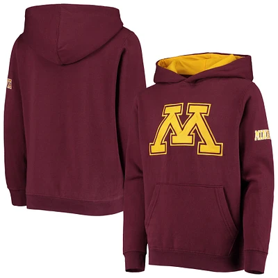 Youth Maroon Minnesota Golden Gophers Big Logo Pullover Hoodie