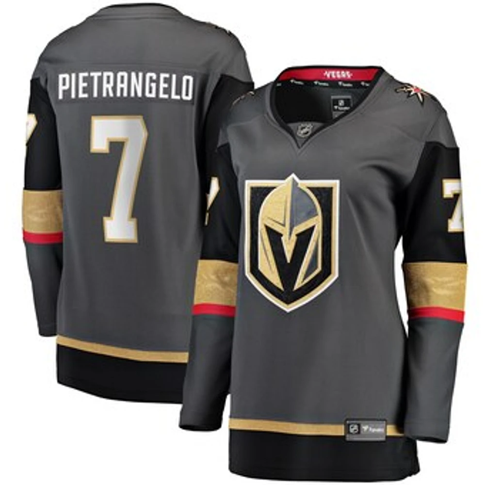 Women's Fanatics Alex Pietrangelo Gray Vegas Golden Knights Alternate Breakaway Player Jersey