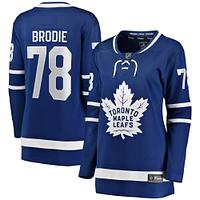 Women's Fanatics TJ Brodie Blue Toronto Maple Leafs Breakaway Player Jersey