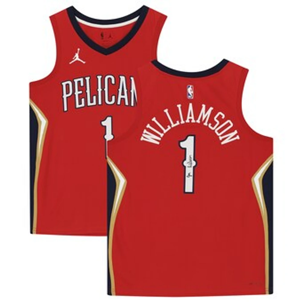 Zion Williamson New Orleans Pelicans Autographed Red Jordan Brand Swingman Jersey