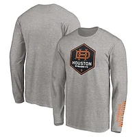 Men's Fanatics Heather Gray Houston Dynamo Long Sleeve T-Shirt