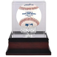 Los Angeles Dodgers 2020 MLB World Series Champions Mahogany Logo Baseball Display Case