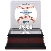 Los Angeles Dodgers 2020 MLB World Series Champions Mahogany Logo Baseball Display Case