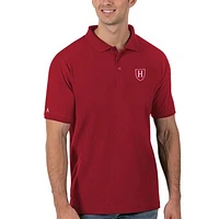 Men's Antigua Crimson Harvard Legacy Pique Polo