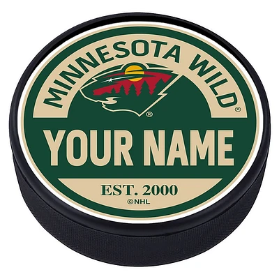 Minnesota Wild - Personalized Block Textured Puck