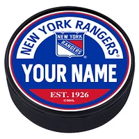 New York Rangers - Personalized Block Textured Puck