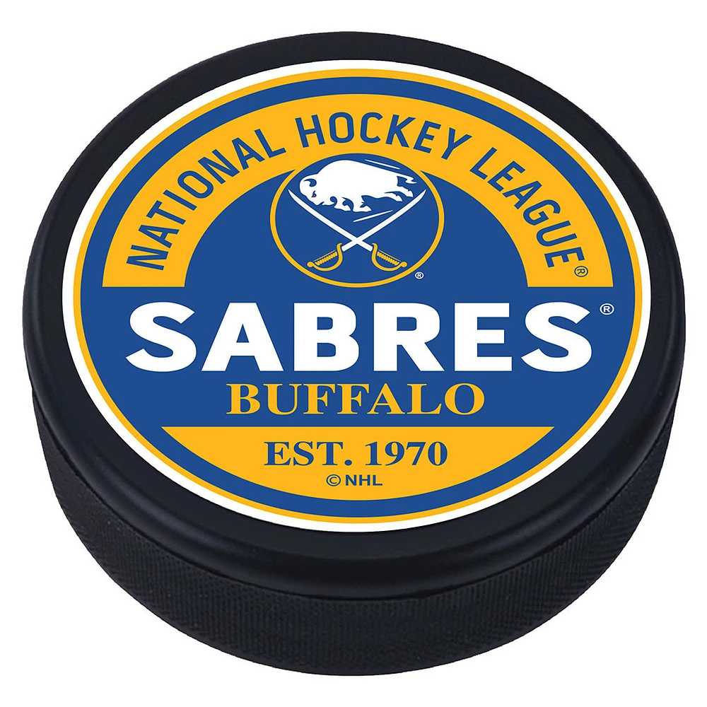 Buffalo Sabres - Textured Block Logo Puck