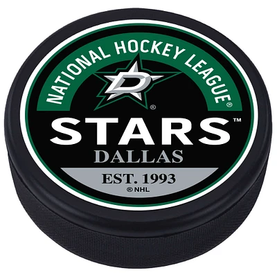 Dallas Stars - Textured Block Logo Puck