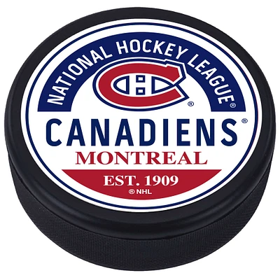 Montreal Canadiens - Textured Block Logo Puck